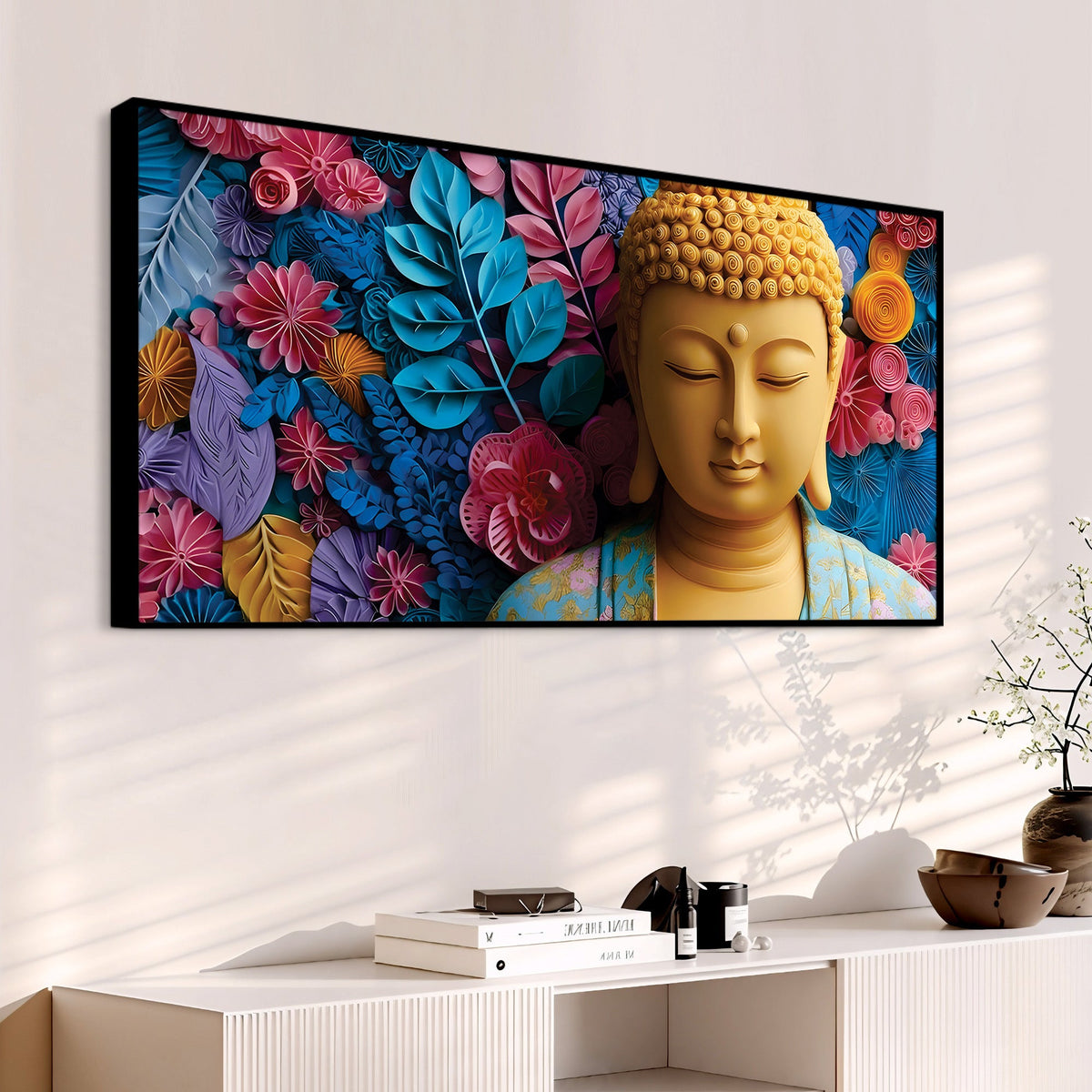 Buddha Meditation Room Wall Painting – Peaceful Vibes