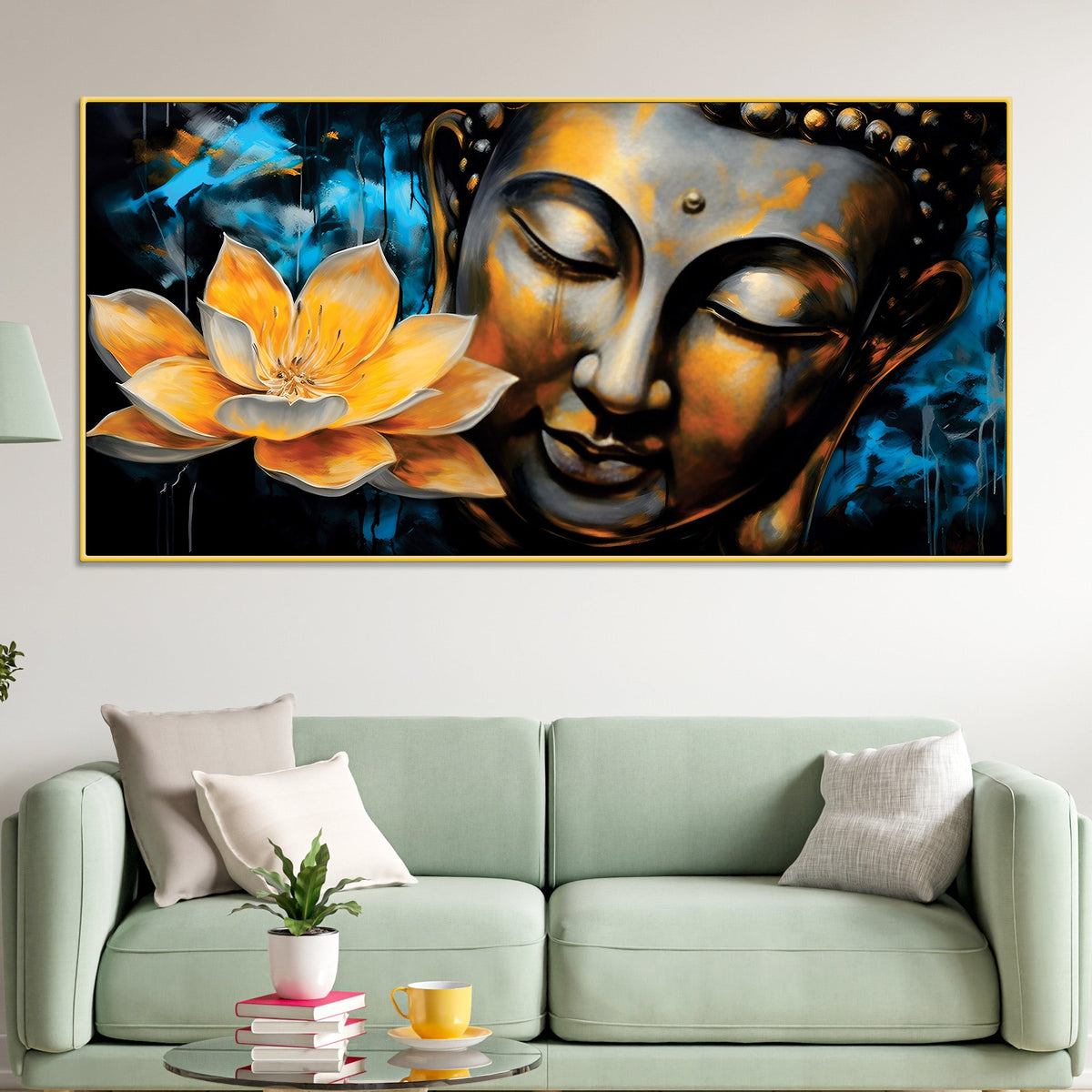 Buddha Peace Wall Painting – Meditation Room Decor