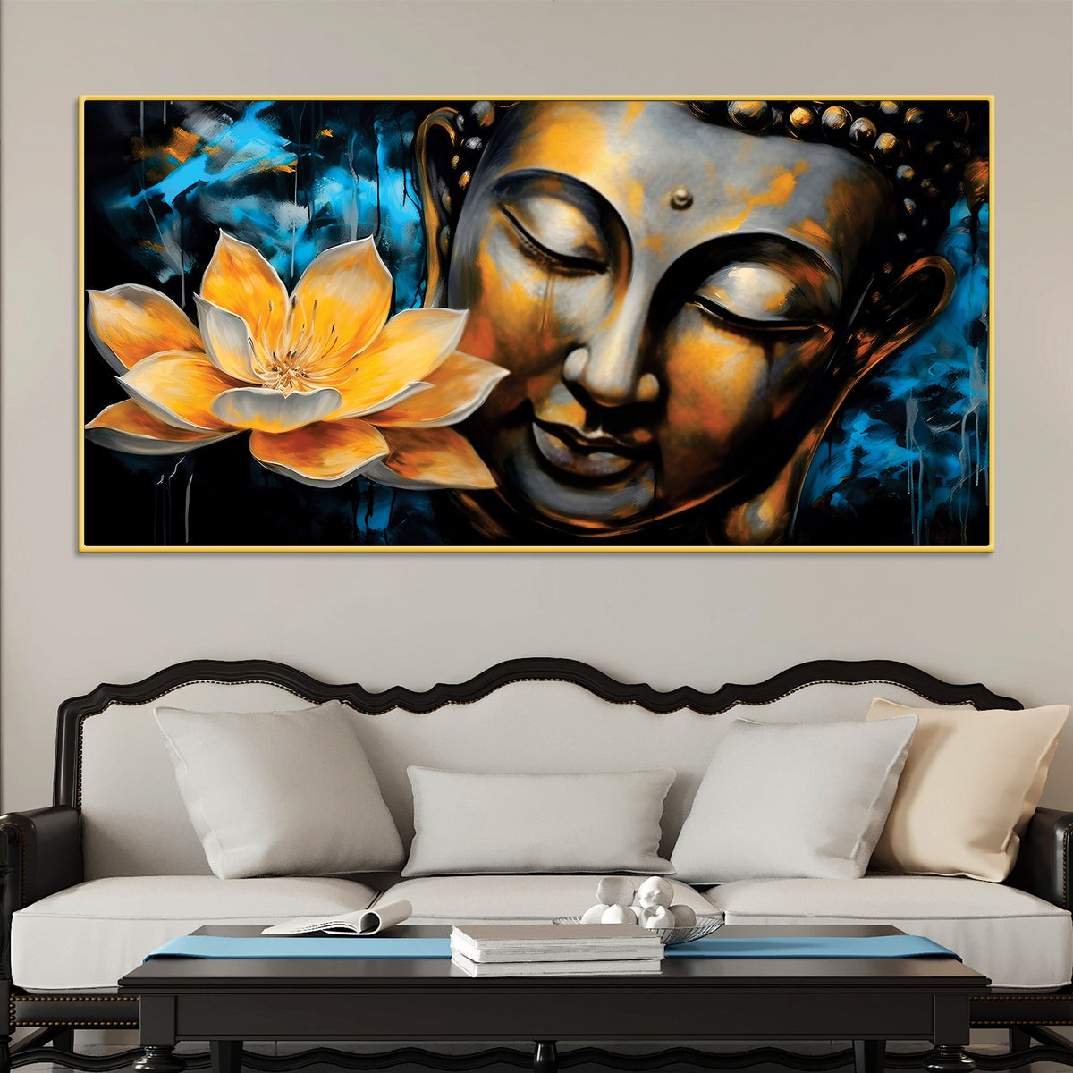 Buddha Peace Wall Painting – Meditation Room Decor