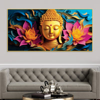 Buddha Peaceful Art Painting for Wall Decor