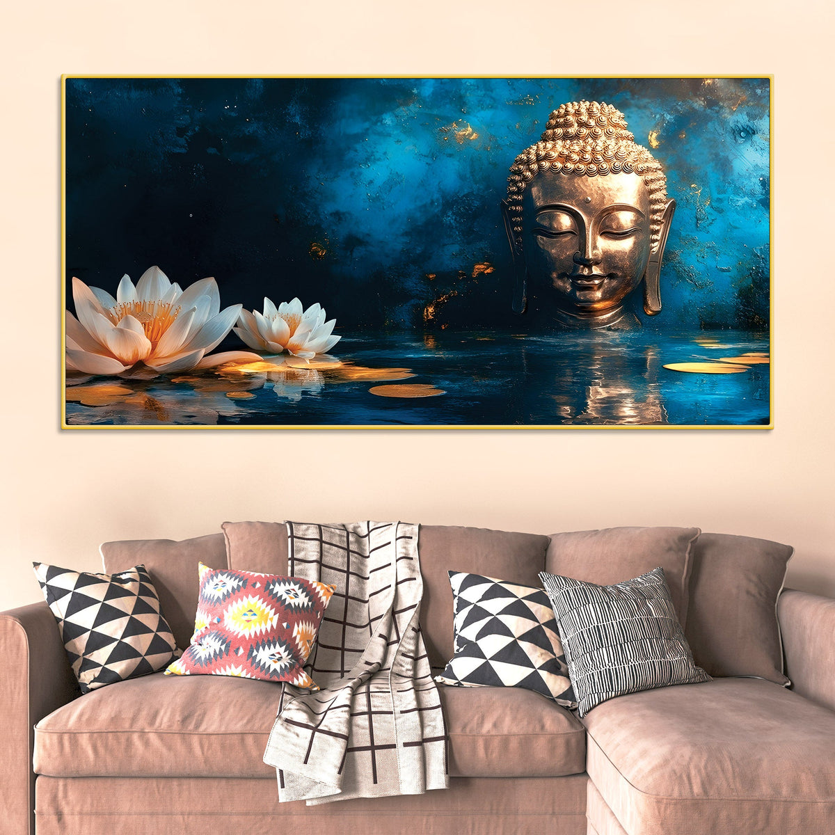 Buddha Portrait Painting for Elegant Wall Decor