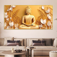 Buddha Room Decor Canvas Painting – Modern Spiritual Artwork