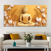 Buddha Room Decor Canvas Painting – Modern Spiritual Artwork