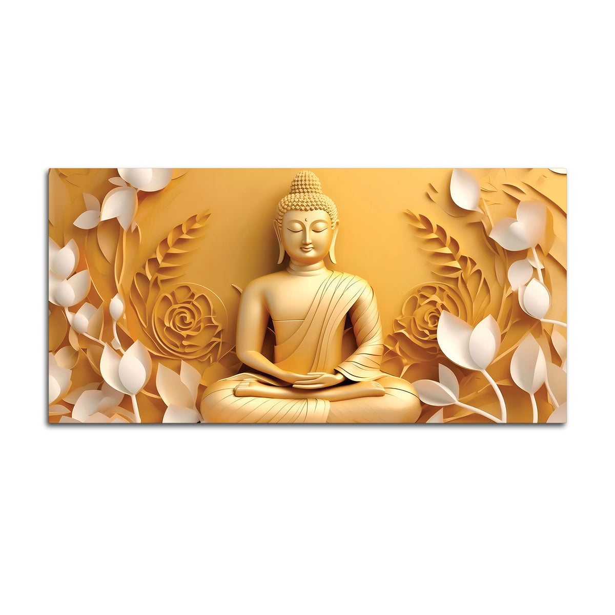 Buddha Room Decor Canvas Painting – Modern Spiritual Artwork