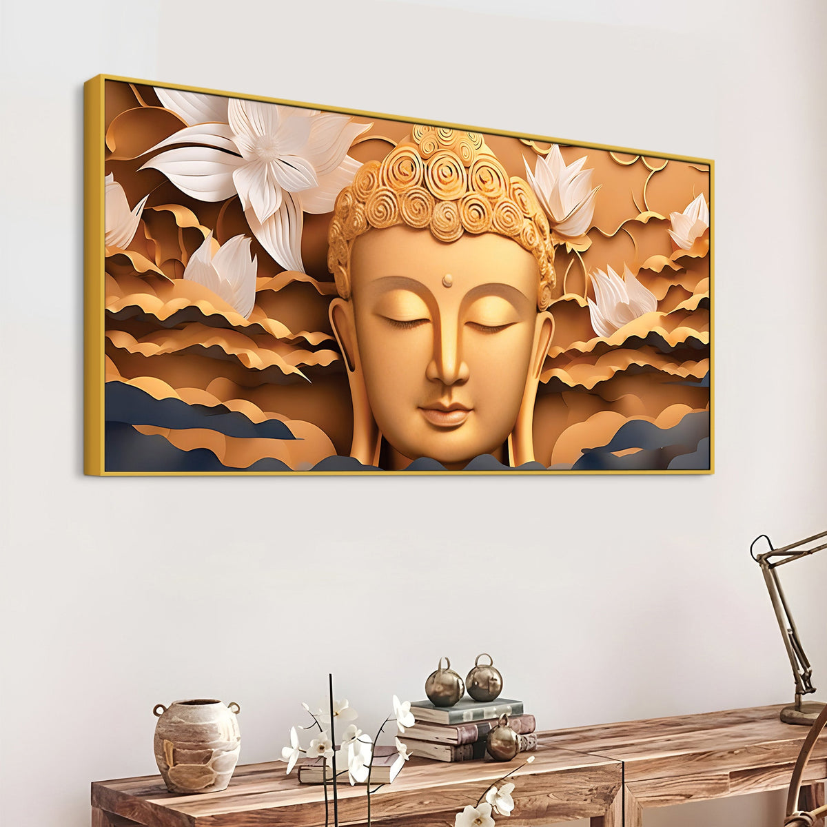 Buddha Sacred Calm Art Painting for Decor