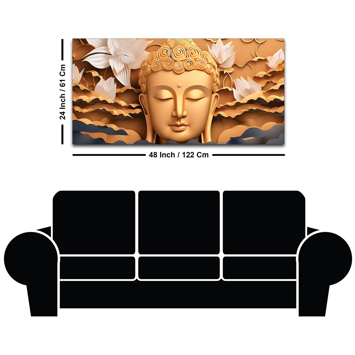 Buddha Sacred Calm Art Painting for Decor