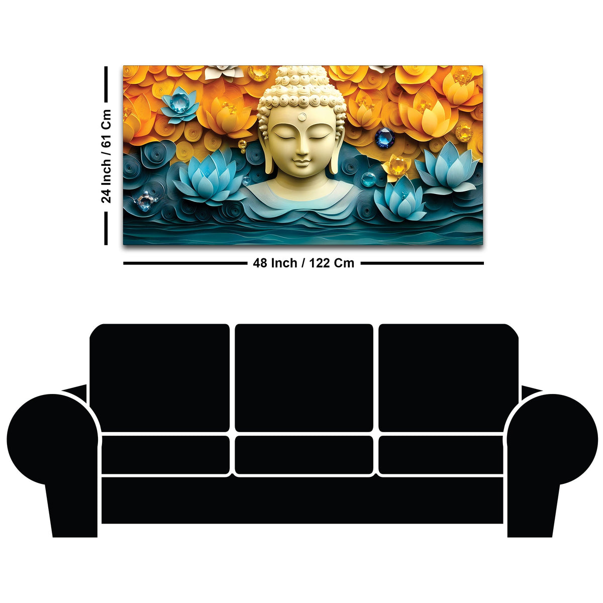 Buddha Sacred Painting for Home Walls