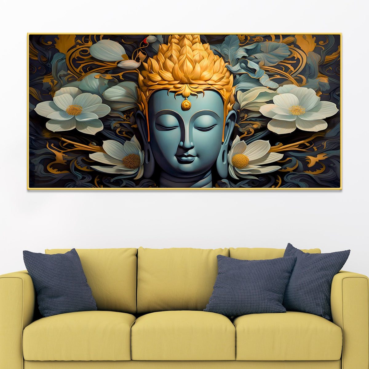 Buddha Serenity Canvas Painting for Positive Home Vibes
