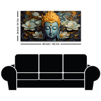 Buddha Serenity Canvas Painting for Positive Home Vibes