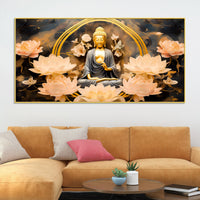 Buddha Serenity Canvas Wall Painting for Living Room & Office