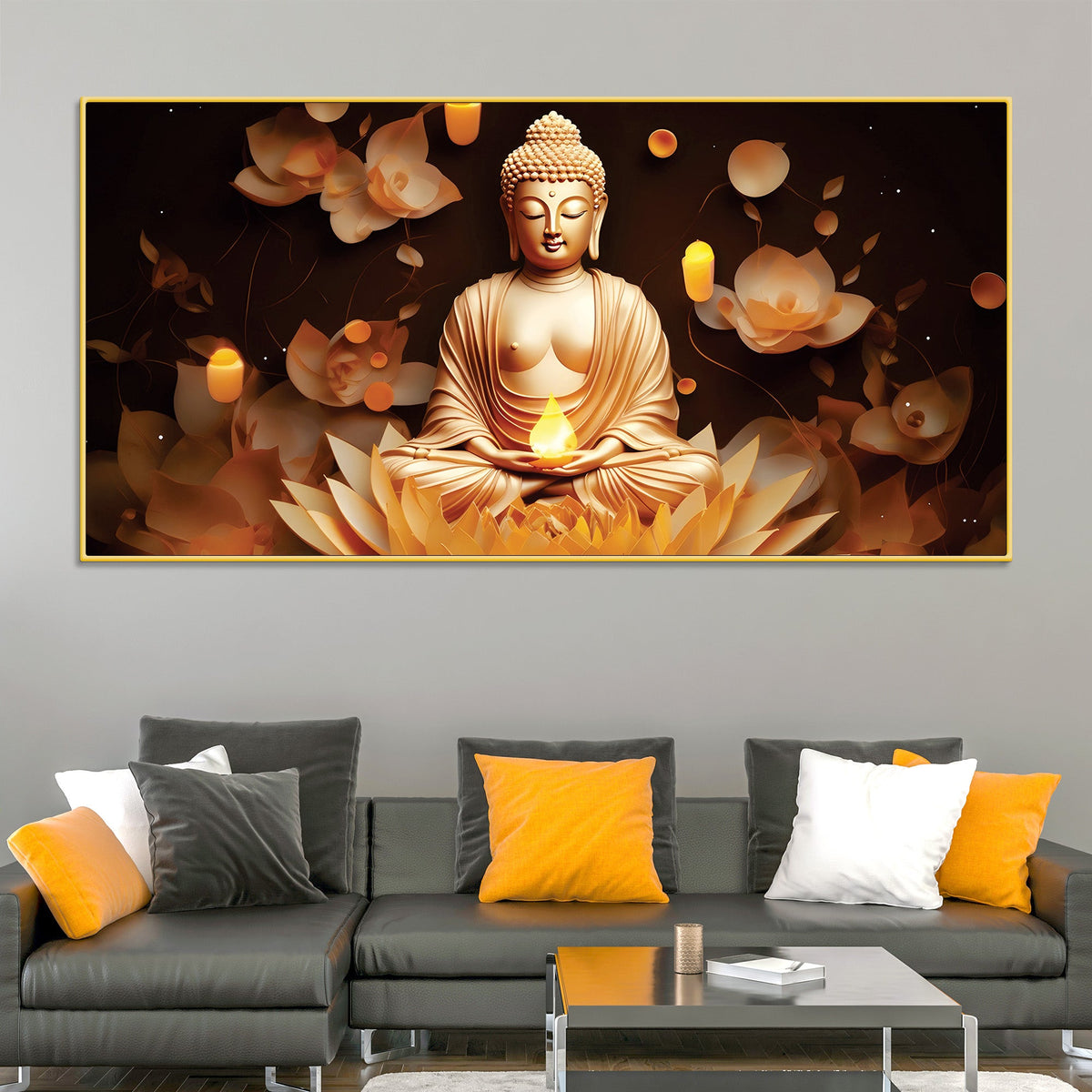 Buddha Serenity Painting for Living Room Decoration