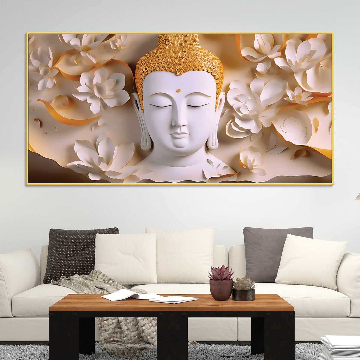 Buddha Spiritual Elegance Painting for Wall