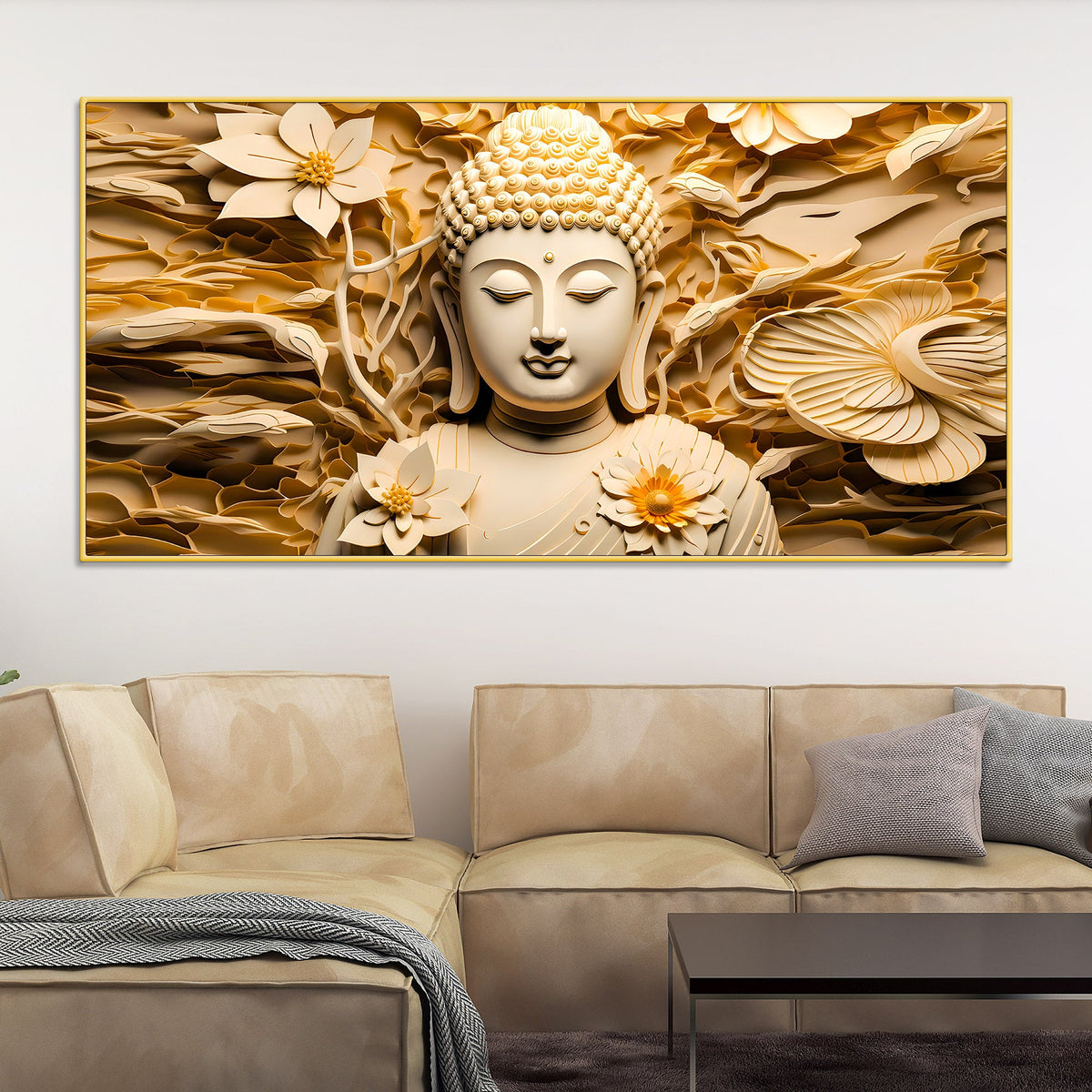 Buddha Spiritual Wall Painting for Home & Office Interior