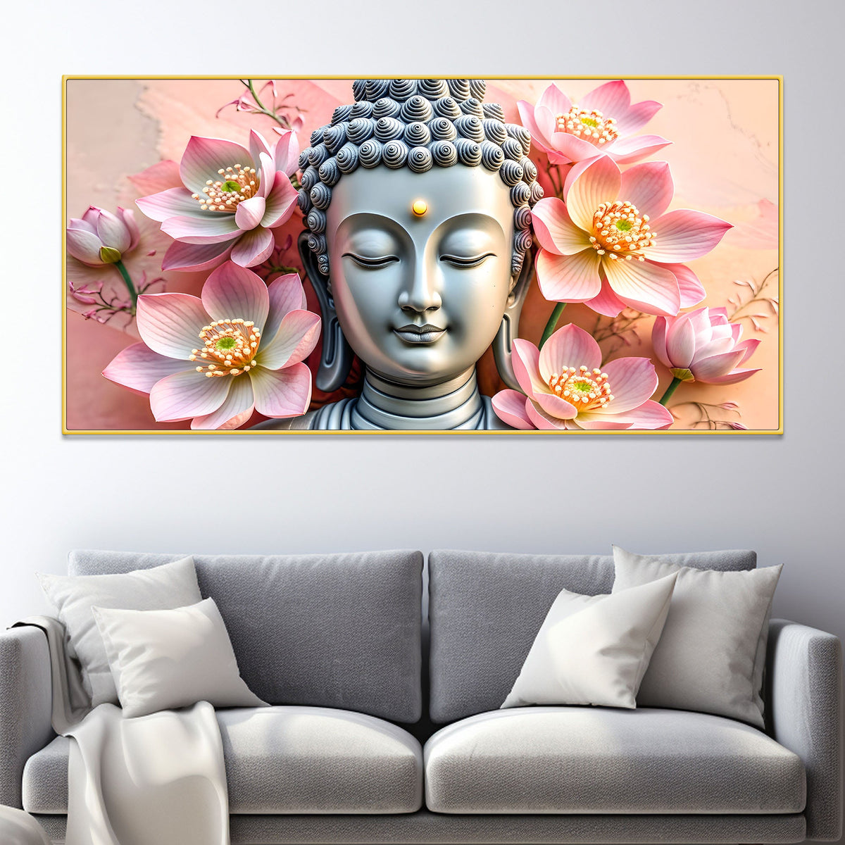 Buddha Spiritual Wall Painting for Office & Living Room Decor
