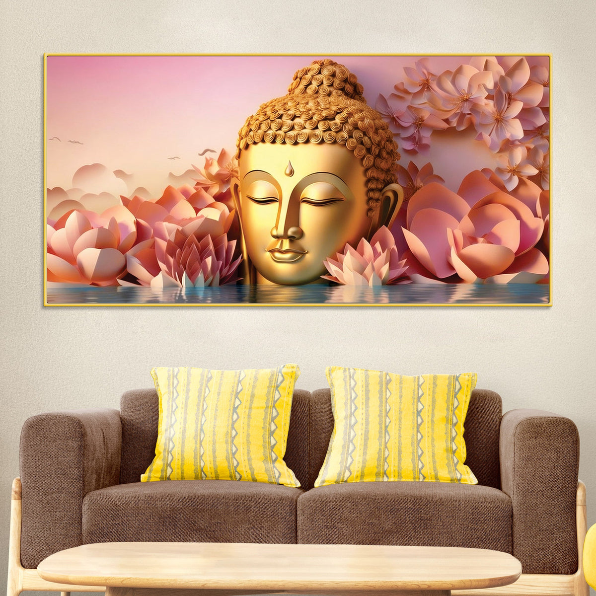 Buddha Wall Painting Decor for Artistic Home Styling