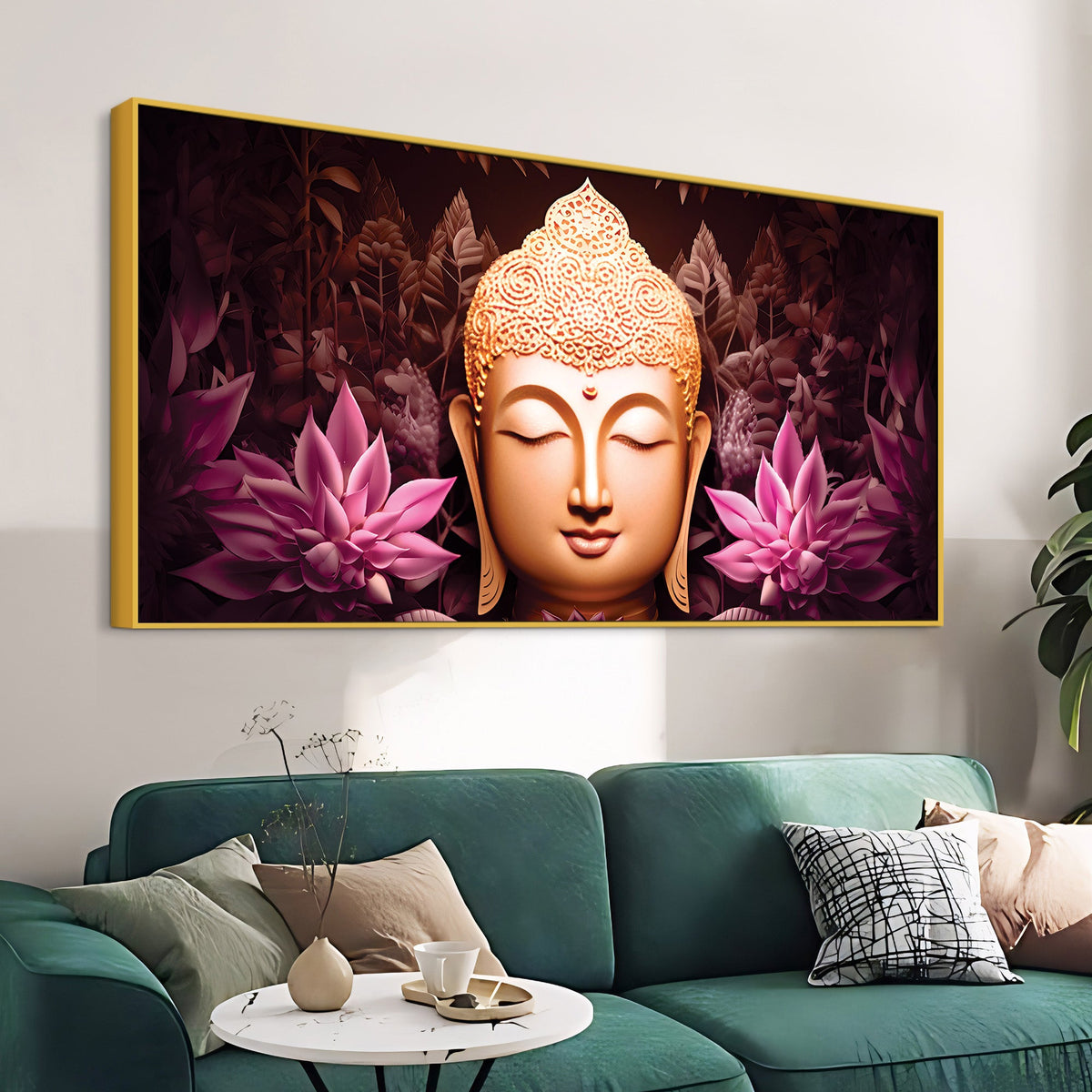 Buddha Wall Painting Decor for Living Room & Bedroom