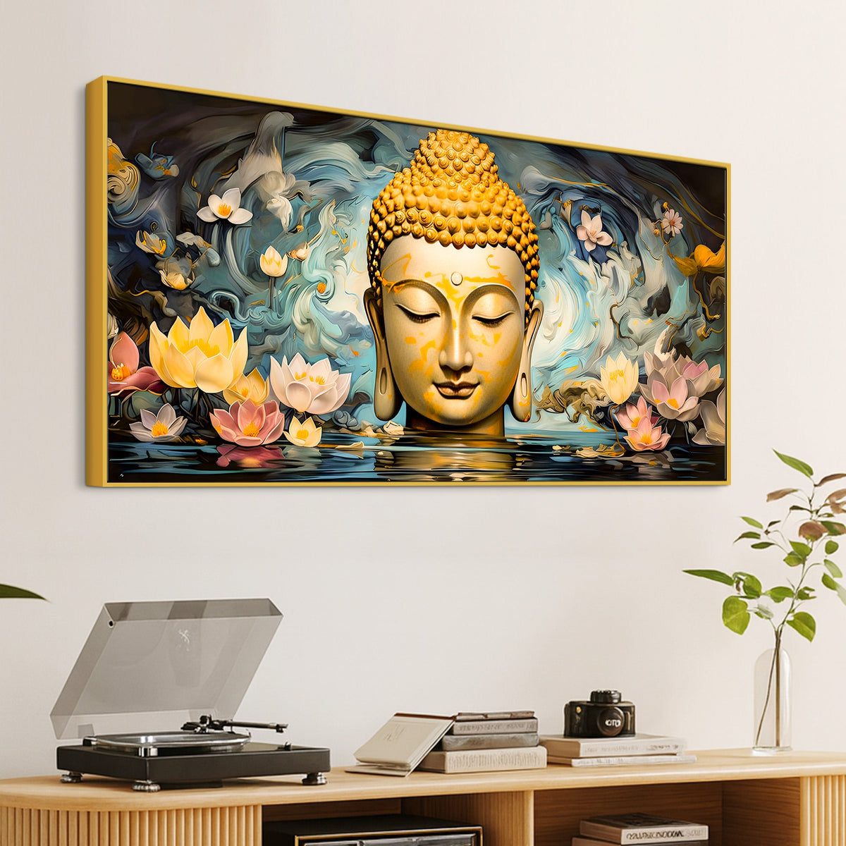 Buddha Wall Painting Decor for Modern Home Interiors