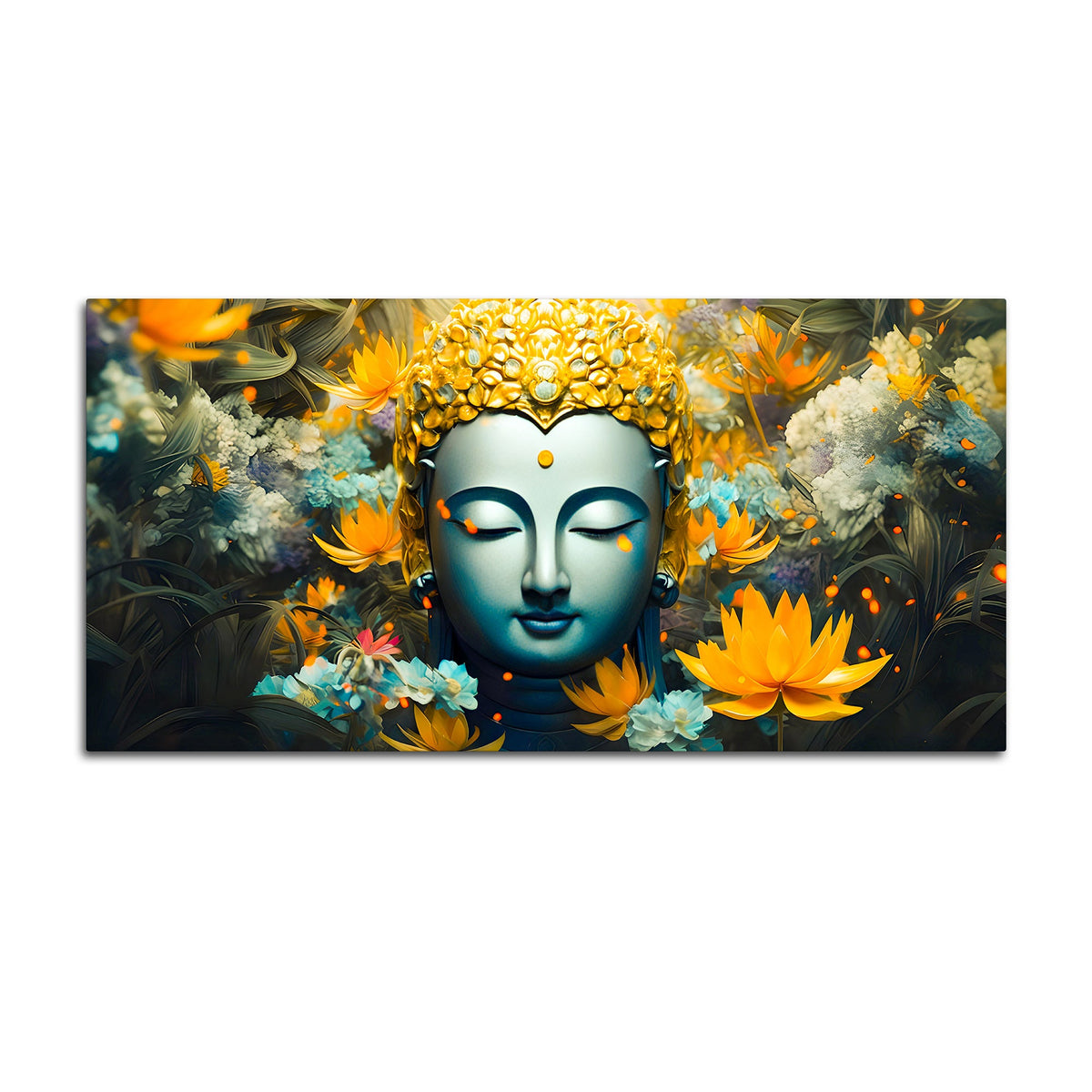 Buddha Wall Painting for Calm & Positive Energy