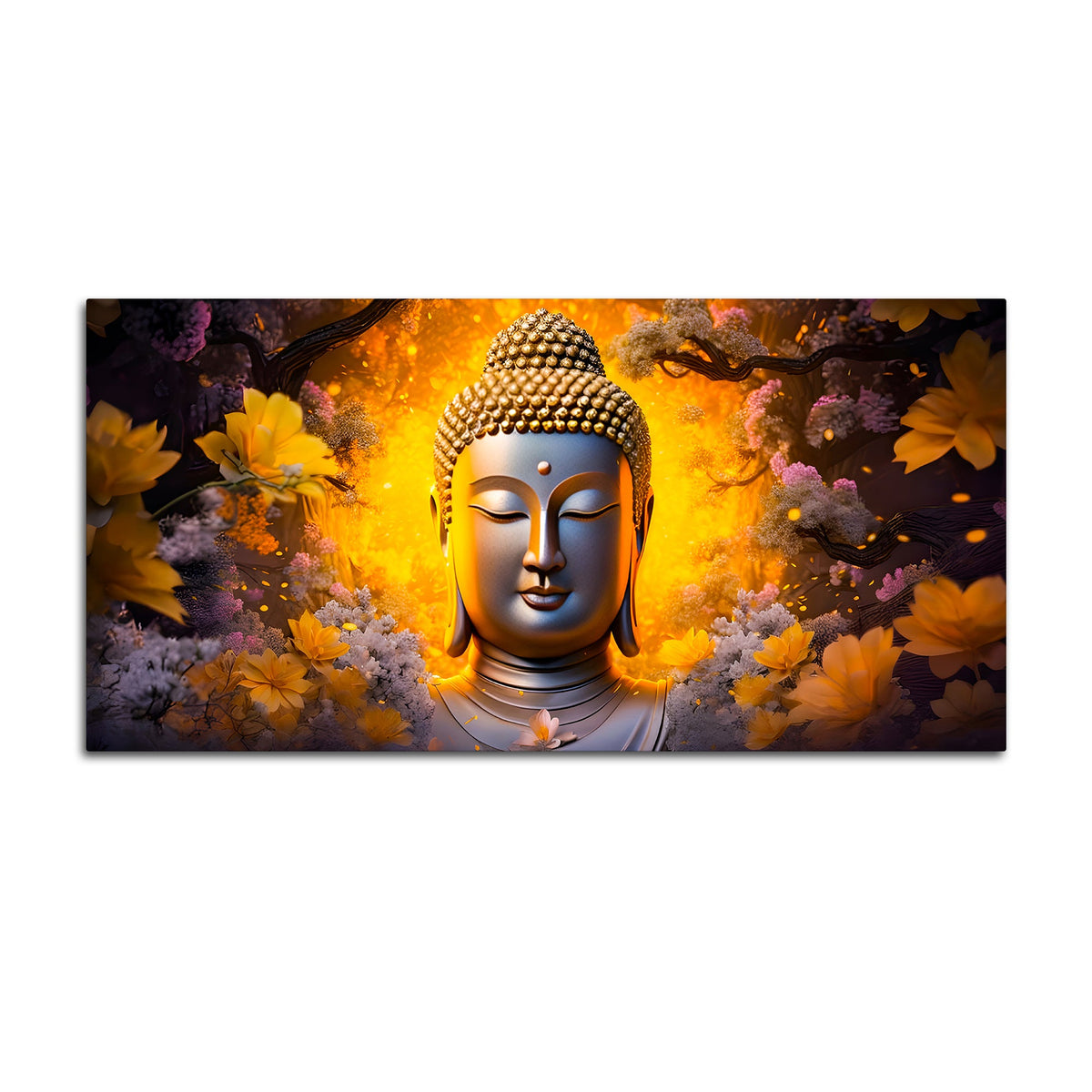 Buddha Wall Painting for Positive Vibes & Peaceful Home Interior