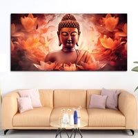 Buddha Wall Painting with Temple Art – Premium Decor