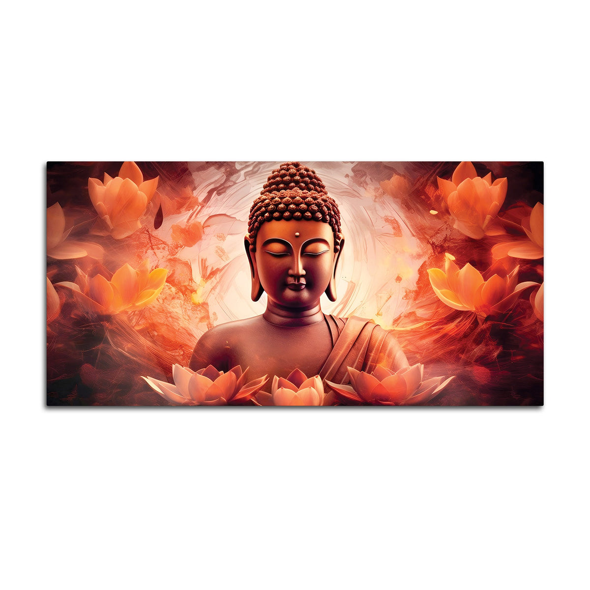 Buddha Wall Painting with Temple Art – Premium Decor