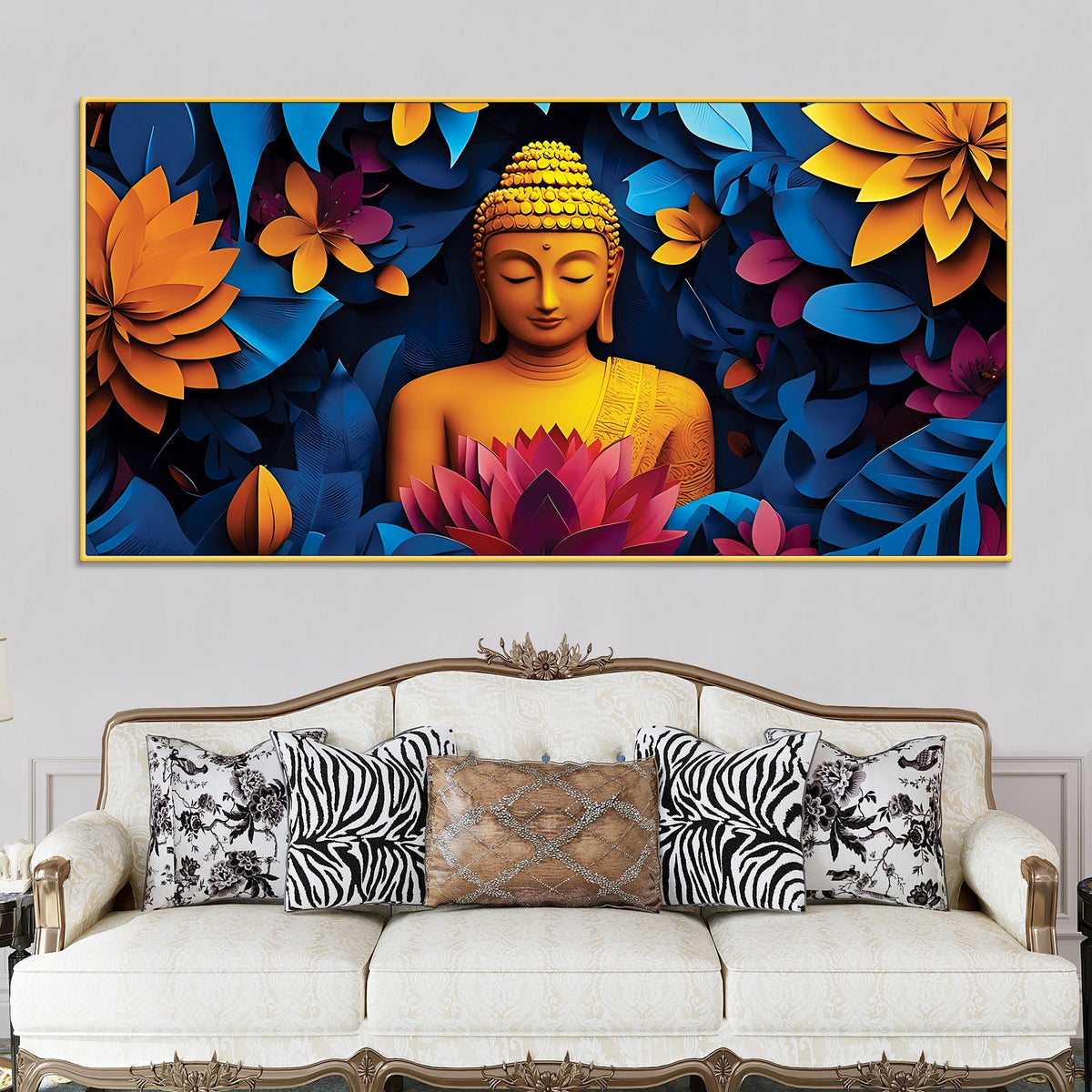 Buddha Wisdom Painting for Spiritual Decor