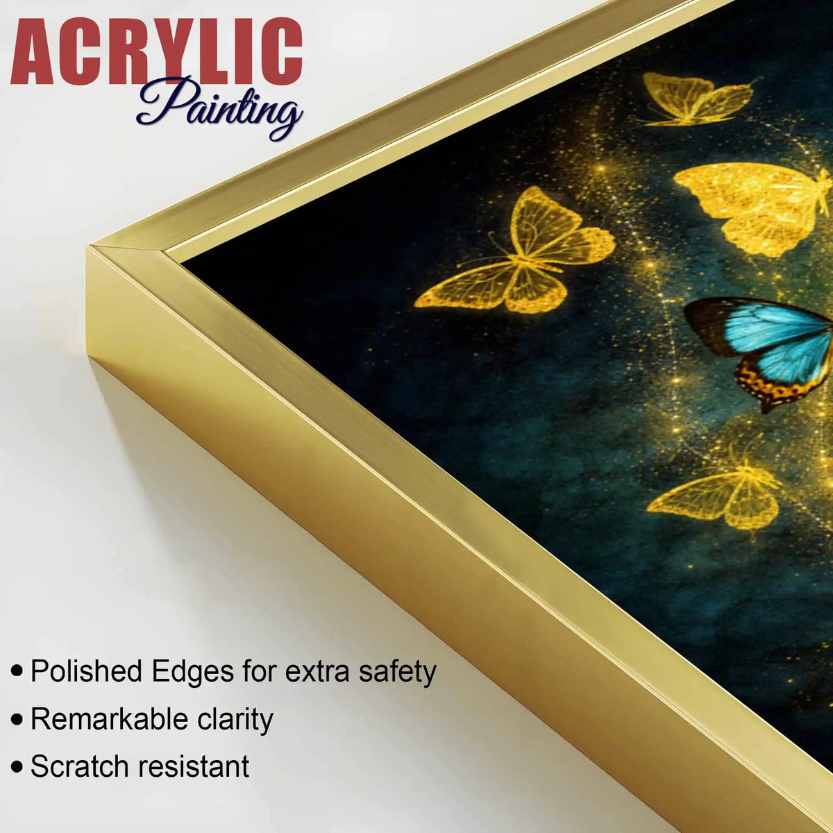 Butterfly Magic Acrylic Wall Decor Painting Set of 3