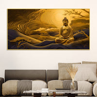 Calm Buddha Wall Painting for Spiritual Home Décor