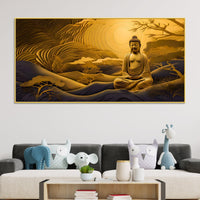 Calm Buddha Wall Painting for Spiritual Home Décor