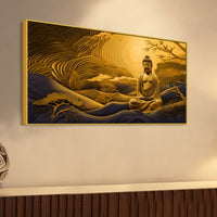 Calm Buddha Wall Painting for Spiritual Home Décor