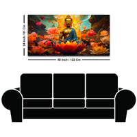 Calm & Peaceful Buddha Canvas Painting for Home Walls