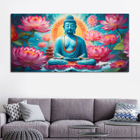 Calm & Peaceful Buddha Canvas Wall Painting for Bedroom