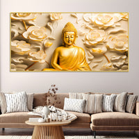 Calm & Positive Buddha Wall Painting for Spiritual Decor