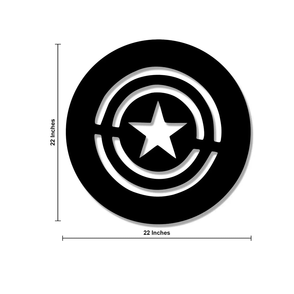 Captain America Shield Wall Metal Art Decor