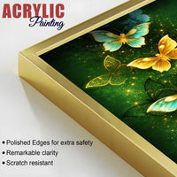 Celestial Butterflies Fluttering Acrylic Floating Wall Painting Set of 3
