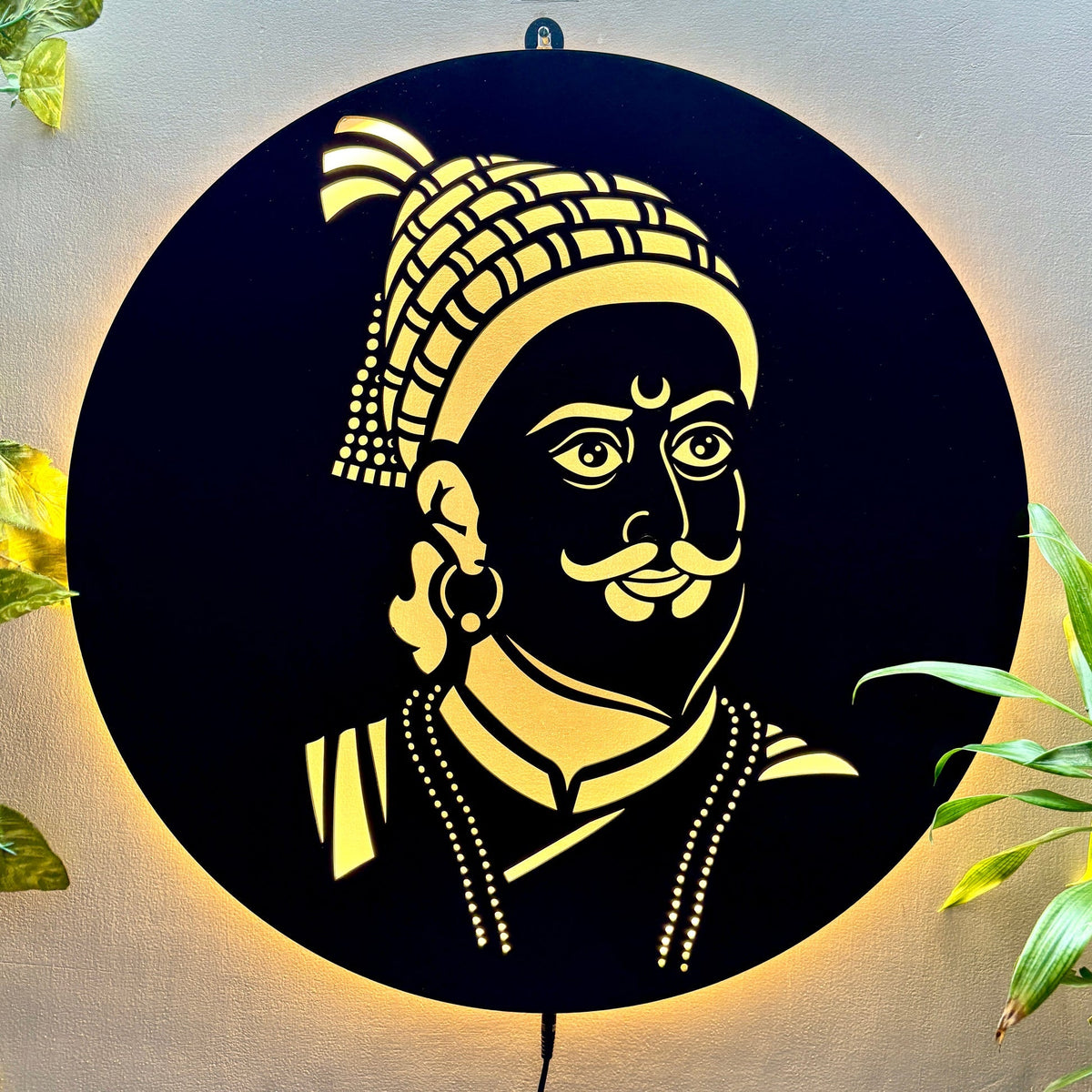 Chhatrapati Shivaji Maharaj LED Wall Frame for Wall Decor