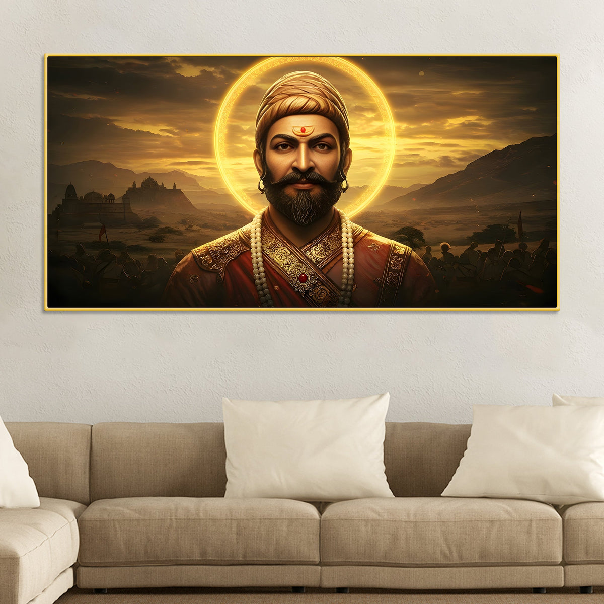 Chhatrapati Shivaji Maharaj Luxury Wall Painting