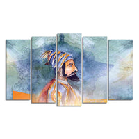 Chhatrapati Shivaji Maharaj Wall Painting Set Five Pieces