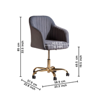 Chic Grey Accent Chair with Tufted Design
