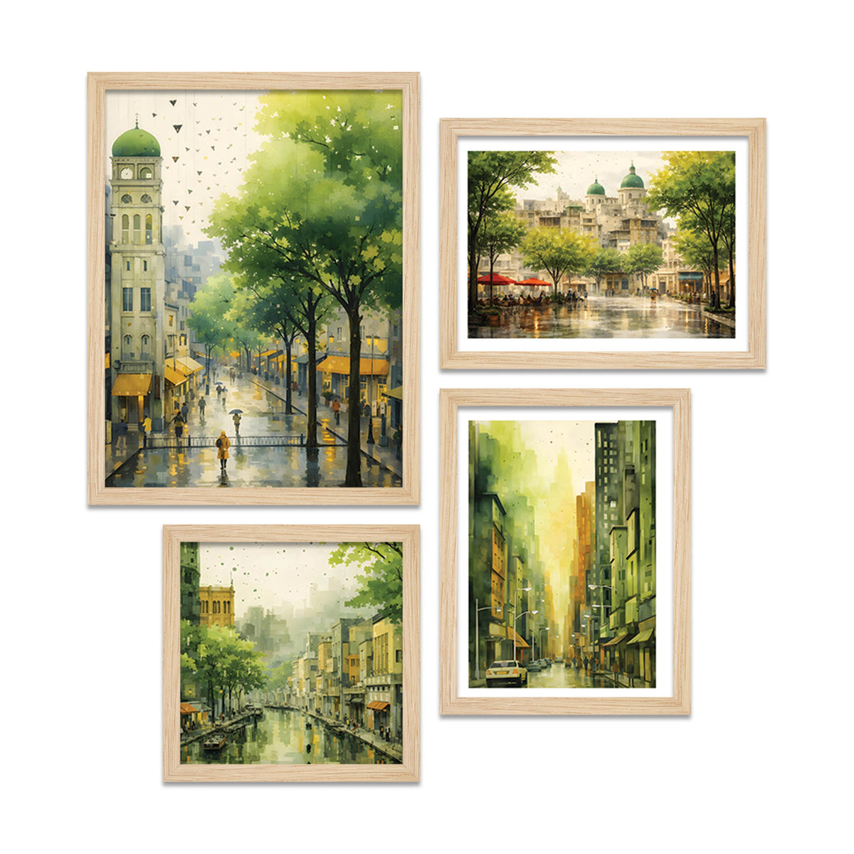 City & Nature Wall Frame Set of Four