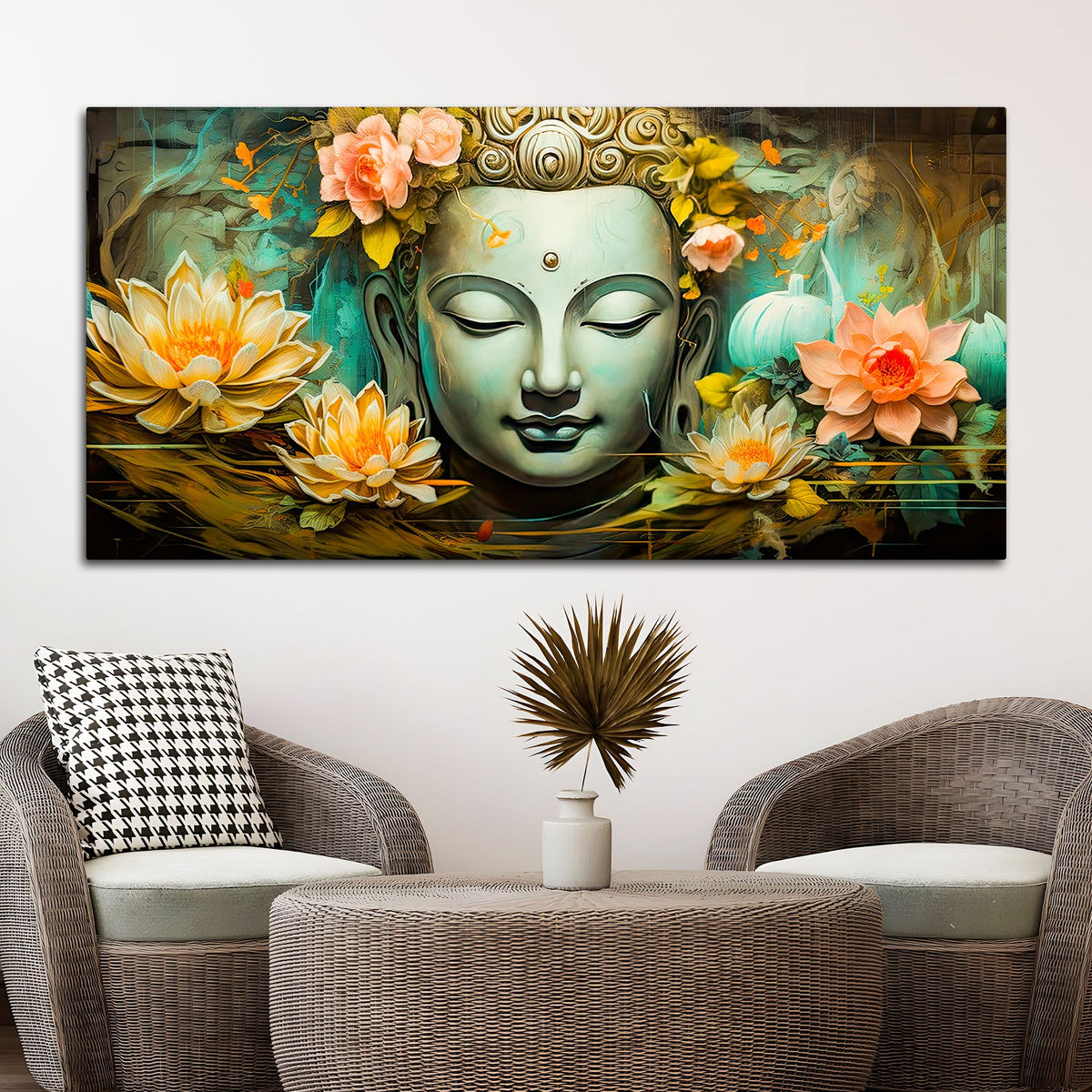 Classic Buddha Painting for Home Wall Décor