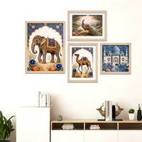 Classic Indian Royal Decor Wall Frame Set of Four