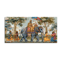 Classic Maharaja Elephant Ride Canvas Painting