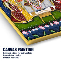 Classic Nathdwara Shreenathji Krishna Pichwai Canvas Wall Painting