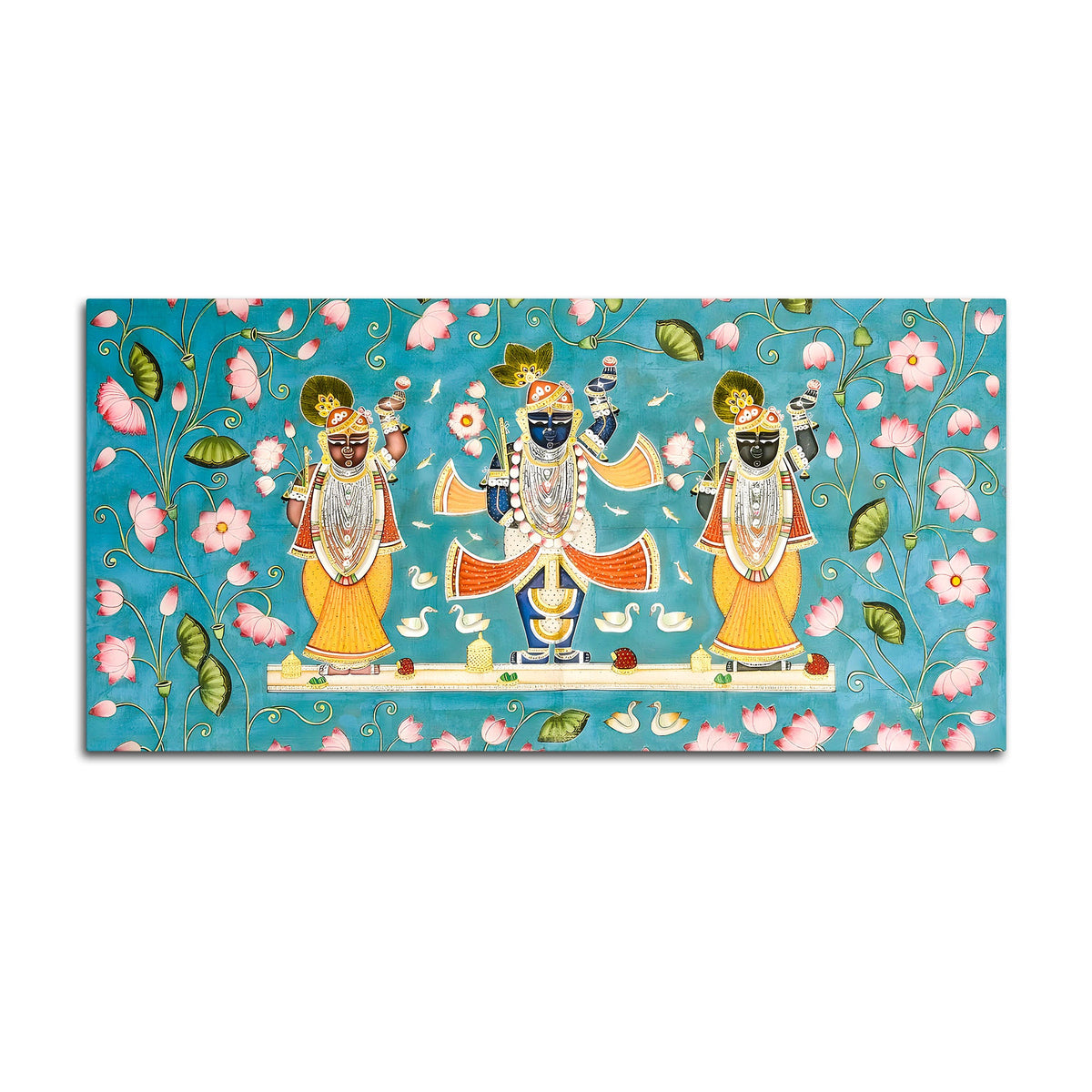 Classic Nathdwara Shrinathji Pichwai Painting on Canvas – Spiritual Decor