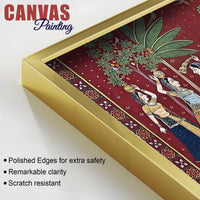 Classic Nathdwara Style Shri Krishna Raas Leela Pichwai Canvas Wall Painting