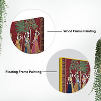 Classic Nathdwara Style Shri Krishna Raas Leela Pichwai Canvas Wall Painting