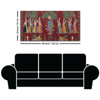 Classic Nathdwara Style Shri Krishna Raas Leela Pichwai Canvas Wall Painting