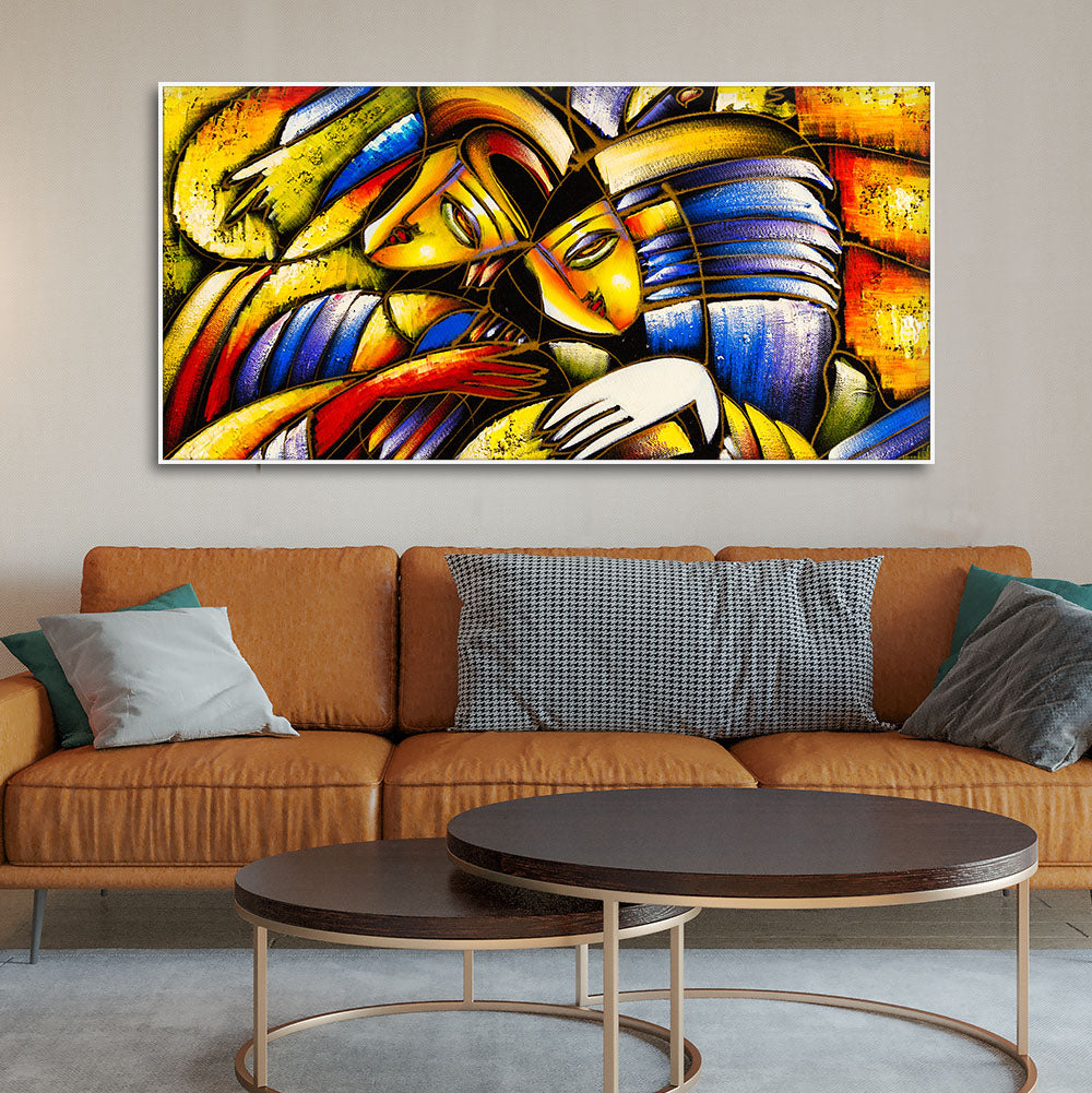 Colorful Abstract Face Premium Wall Painting