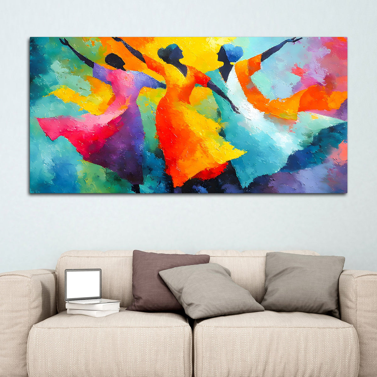 Colorful Dancing Art Canvas Wall Painting for Modern Home